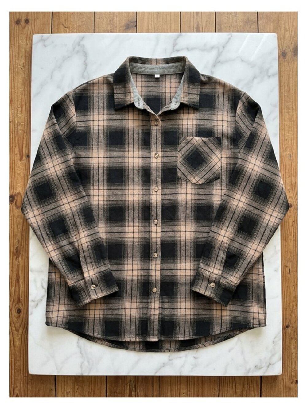 Plaid Flannel Shirt for Women Long Sleeve Button Down Oversized